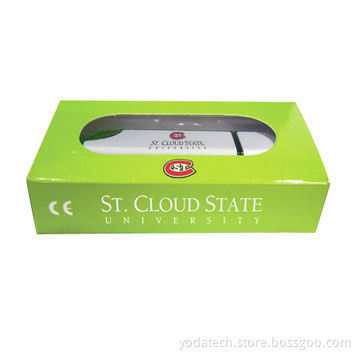 Silver Paper Display USB Box, Measures 100 x 40 x 20mm